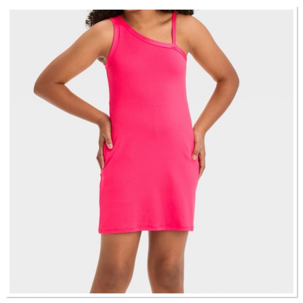 Girl’s Asymmetrical Active Dress all in motion